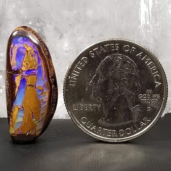 Australian Yowah Opal * 26.47 x 11.90 x 7.05mm * MKO4B7 * Boulder opal cab - Picture 3 of 11